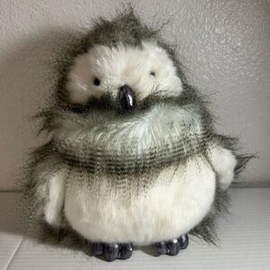 Gund Owl Hibou Plush Stuffed Animal Fab Pals 11 Inches Cuddly Soft Realistic EUC
